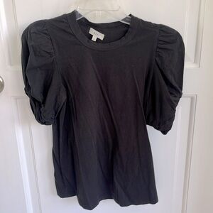 ALC Puff Sleeve Tshirt SZ S Knotted design on sleeve 100% cotton